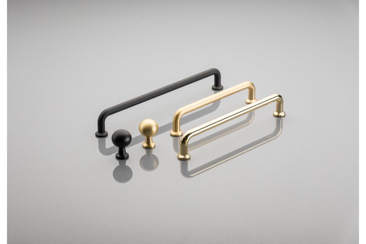 Möbelzubehör, Zamak handle NORD C = 192 mm shiny gold, GTV POLAND S.A.