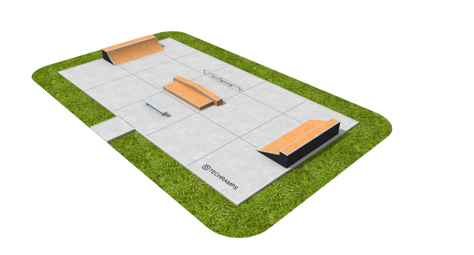 Sample Modular Skatepark PSM02 | Przykładowy Skatepark Modułowy PSM02 ...