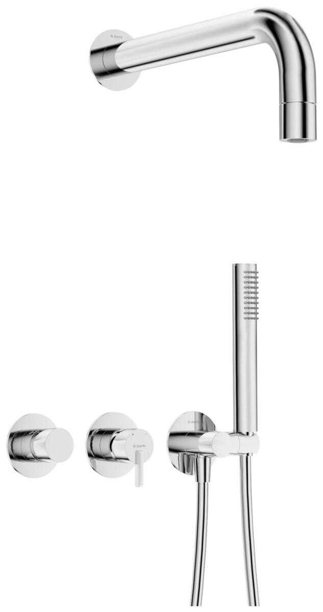 Concealed shower systems, SILIA Concealed shower set, with a fixed shower head - with horizontal, Deante