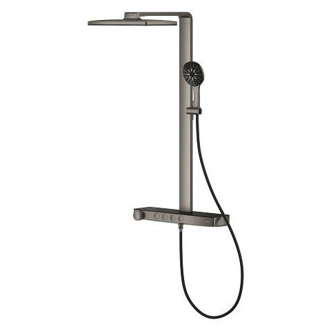 Sistemas de ducha expuestos, GROHE Rainshower Aqua Pure Duo in a striking brushed hard graphite, GROHE