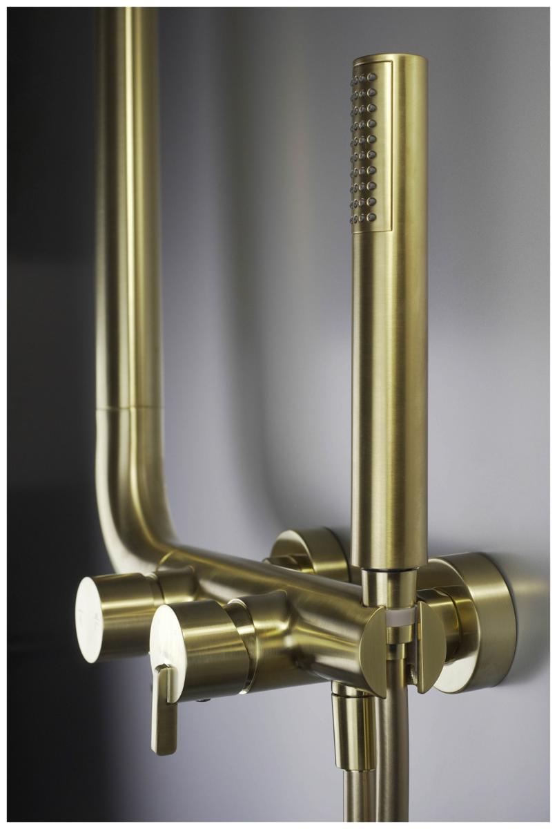 Shower heads, SILIA Shower column, with shower mixer, Deante