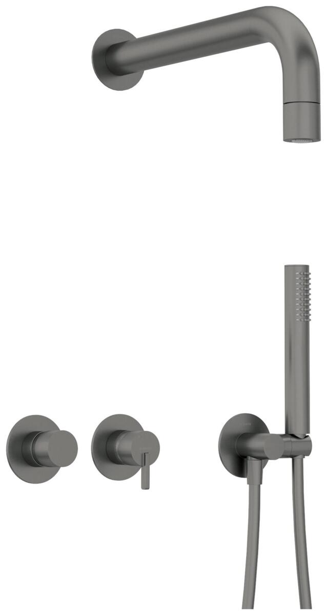 Concealed shower systems, SILIA Concealed shower set, with a fixed shower head - with horizontal, Deante