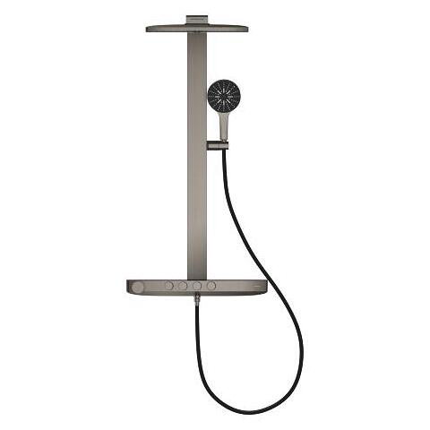 Sistemas de ducha expuestos, GROHE Rainshower Aqua Pure Duo in a striking brushed hard graphite, GROHE
