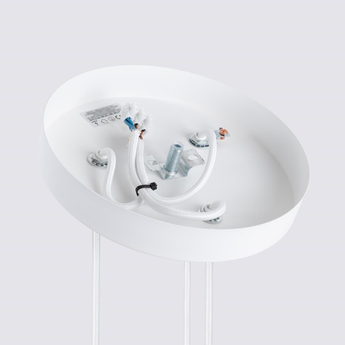 Lampy zwieszane, Lampa wisząca KARBON 3P biały, SOLLUX LIGHTING