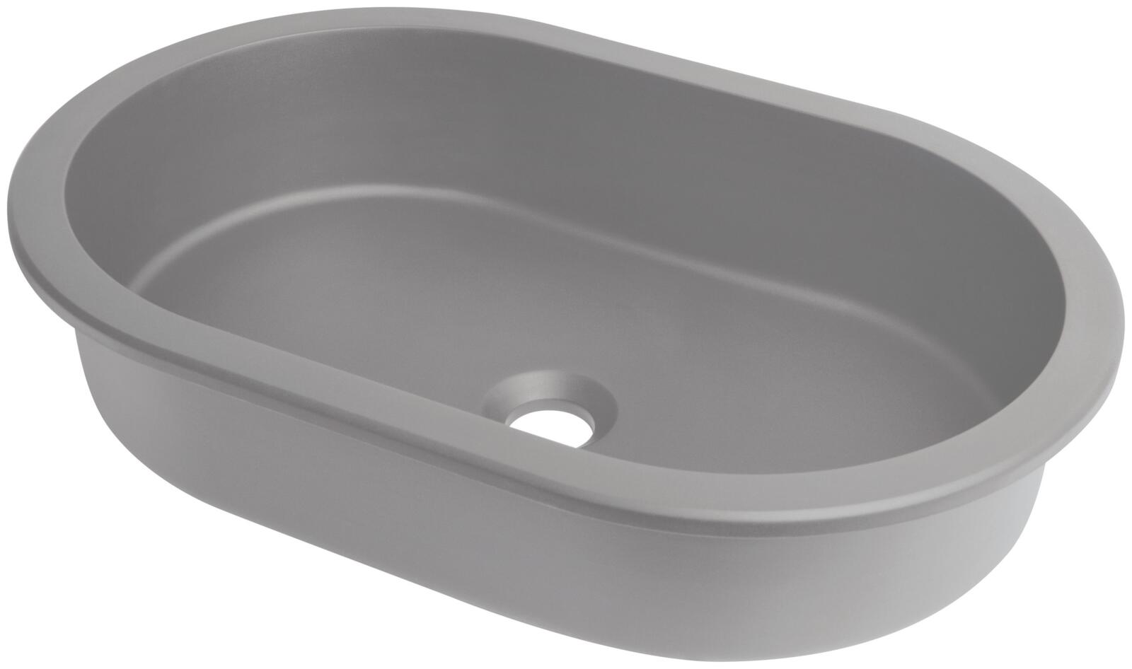 Under countertop, SILIA Granite washbasin, undermount/inset, Deante