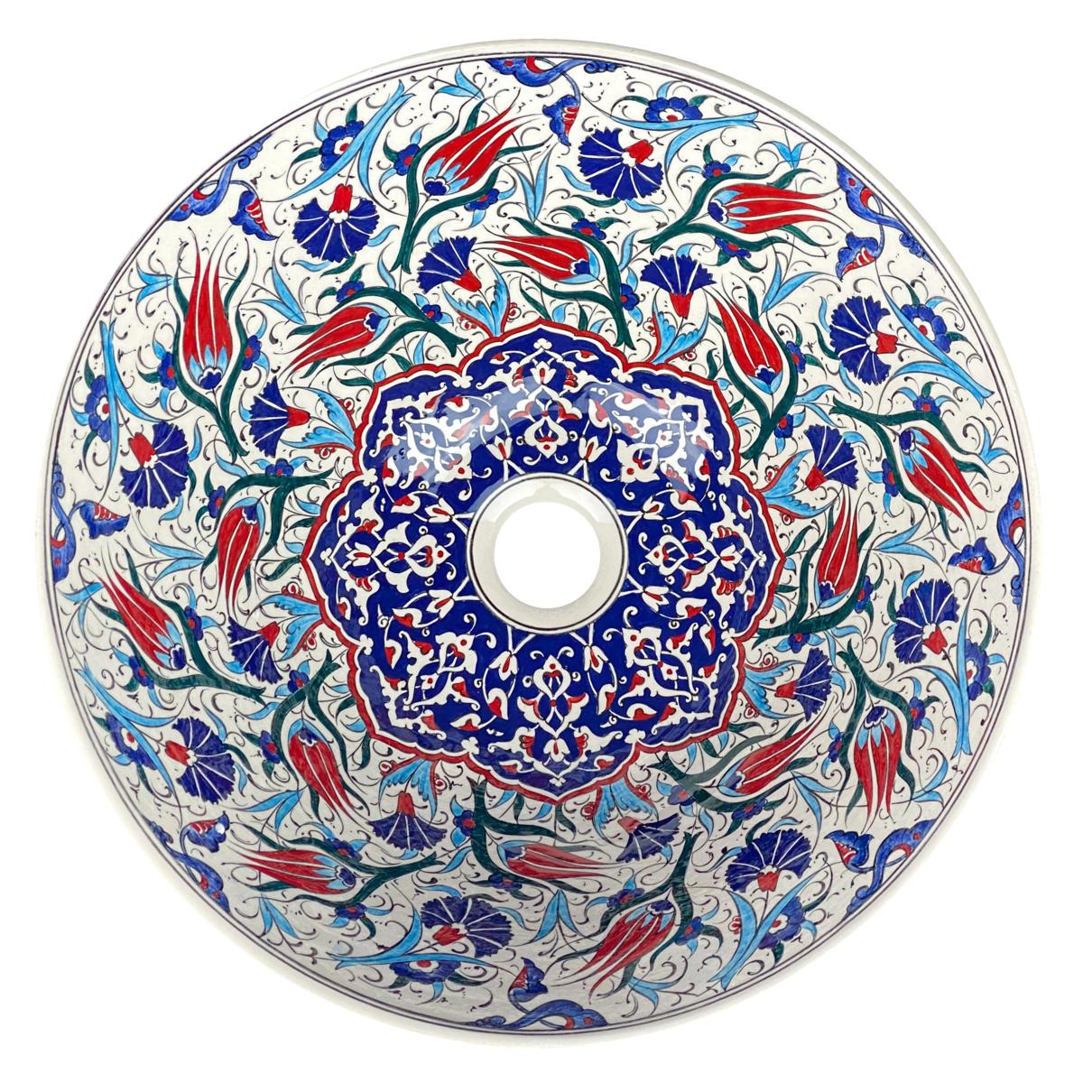 Over countertop washbasins, Belen - hand-painted Iznik countertop washbasin, Cerames