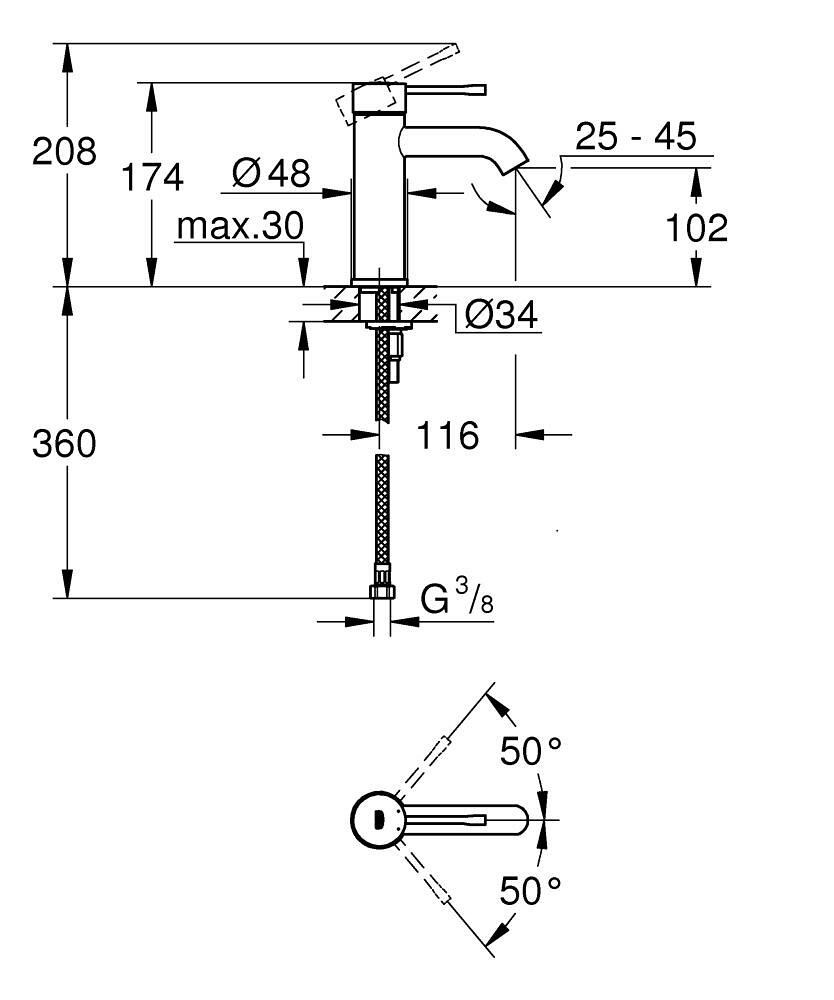 Essence Bateria umywalkowa, Rozmiar S 24172001 | 24172001 | GROHE ...