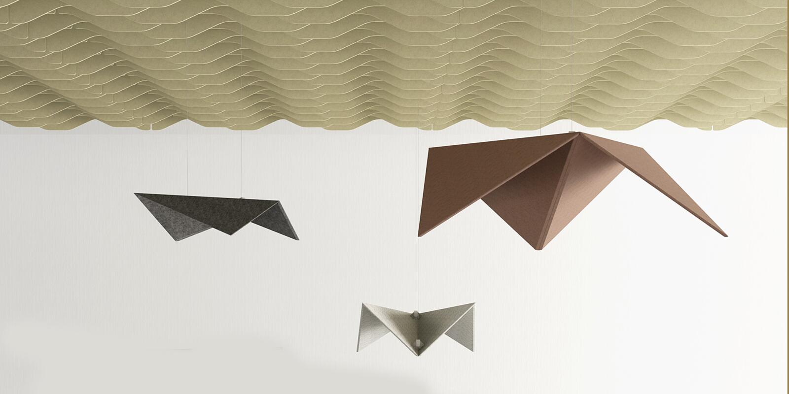 Acoustic furniture, Brevo Three-dimensional panels, MARO Office Furniture