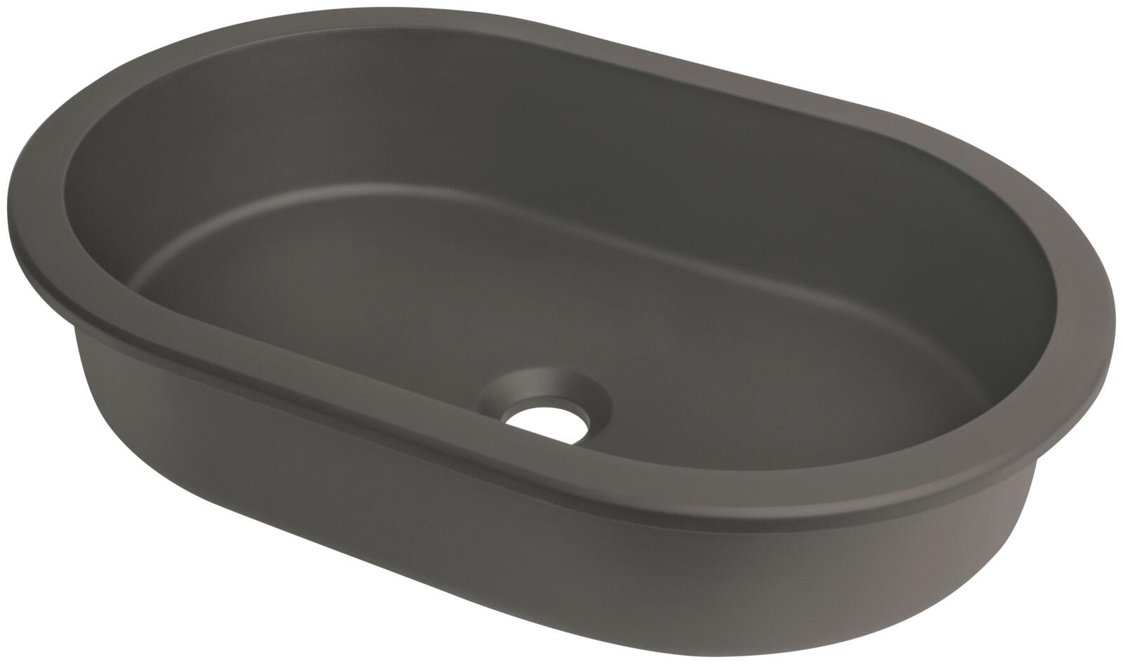 Under countertop, SILIA Granite washbasin, undermount/inset, Deante