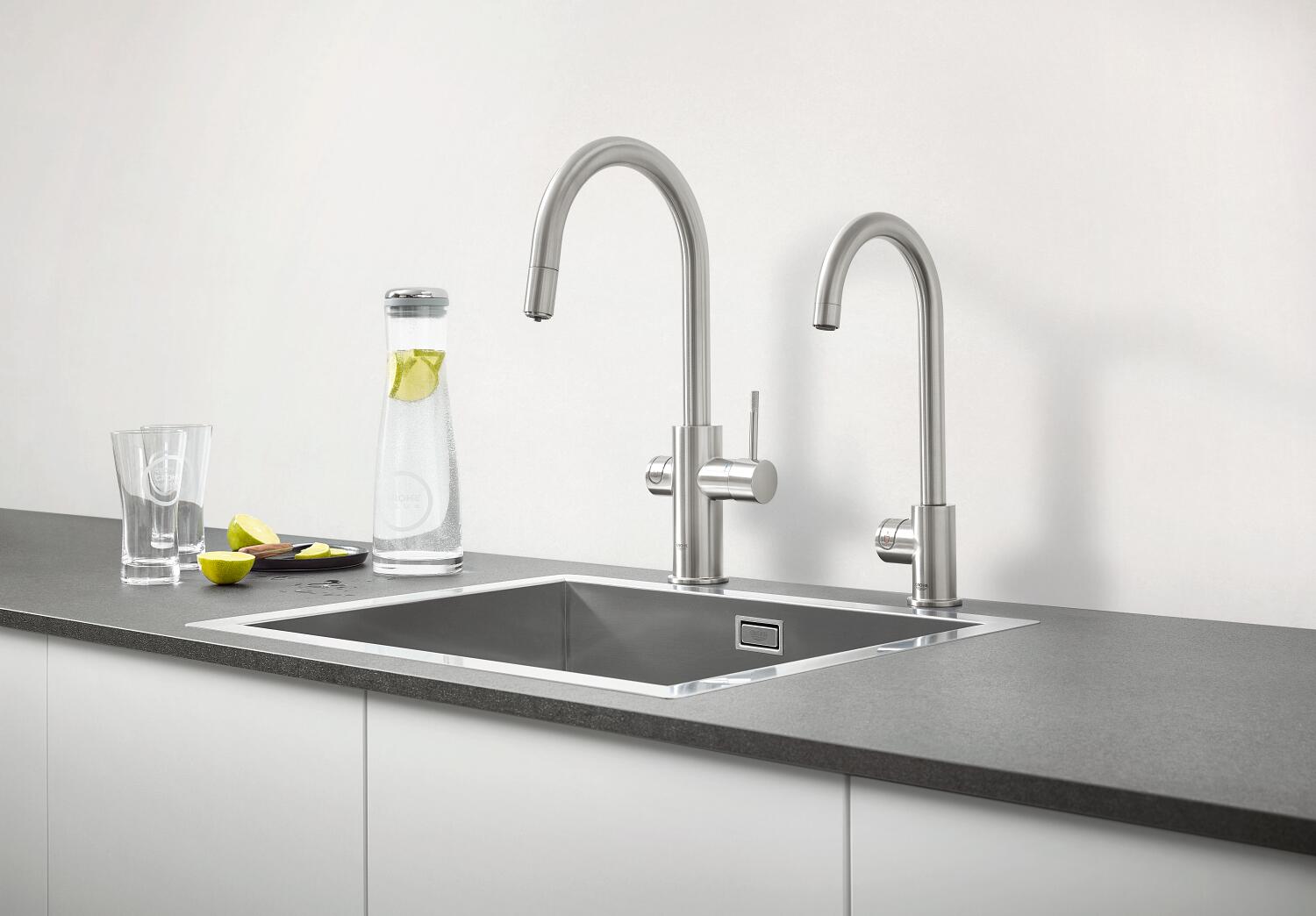 GROHE Blue Professional Zestaw z wyciąganą wylewką w kształcie C ...