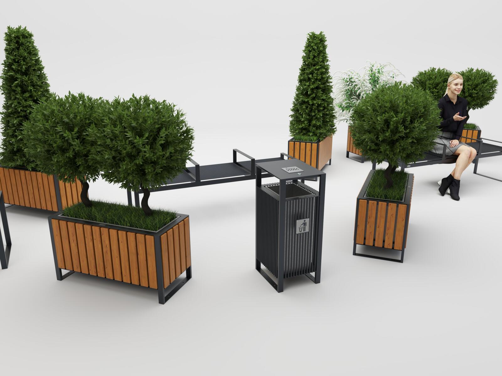 Kosze, Kosz parkowy Vigo 0260 PR, JUMAT