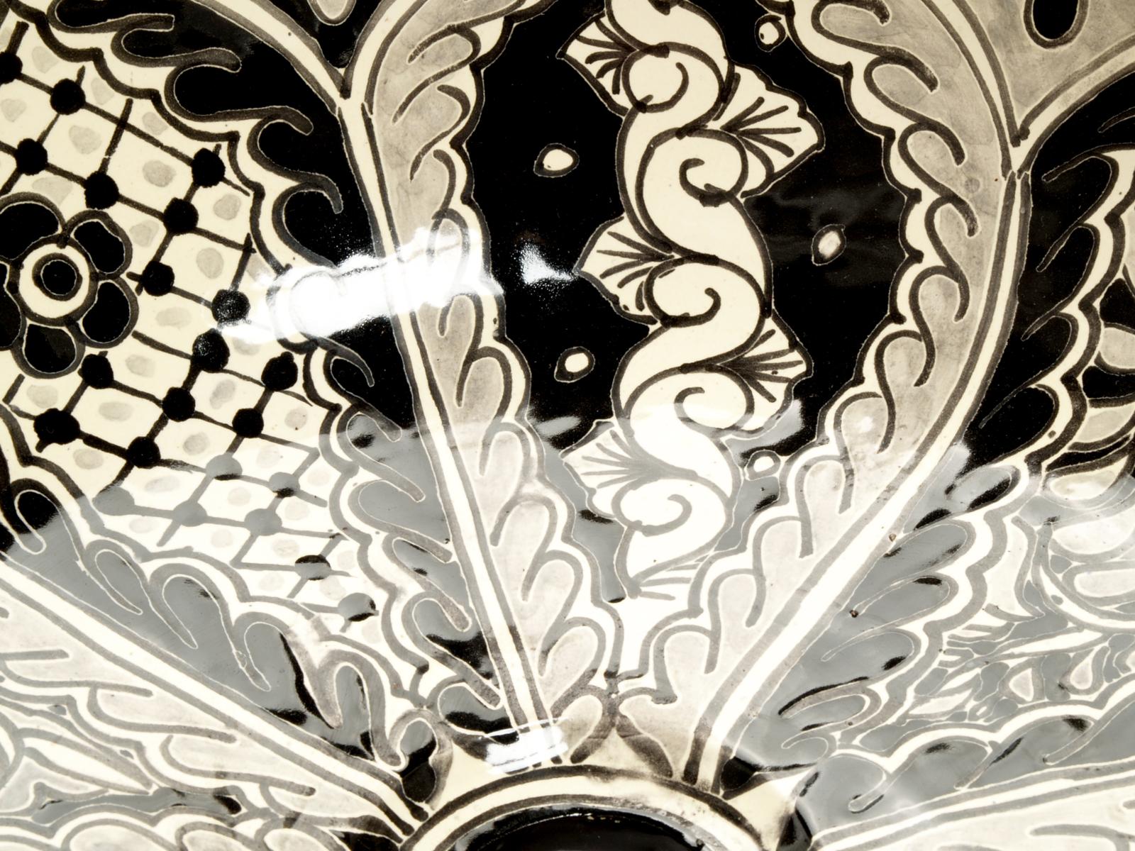 Umywalki nablatowe, Atalaya - Ręcznie malowana nablatowa umywalka z Meksyku, Cerames