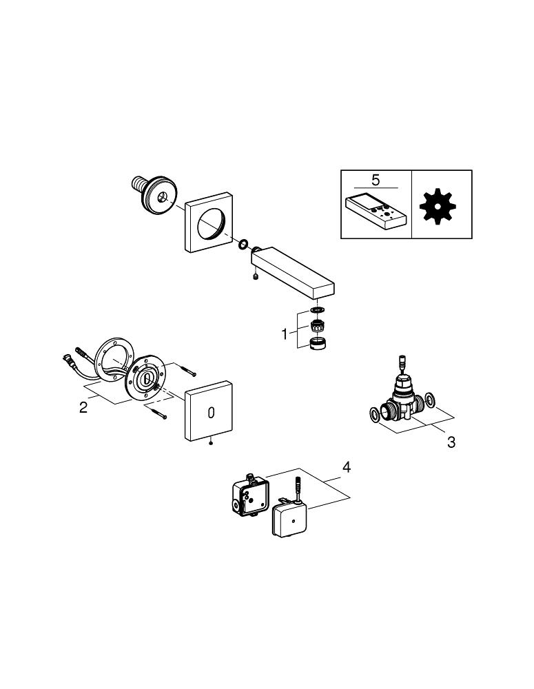 Eurocube E Elektroniczna bateria umywalkowa na podczerwień, bez ...