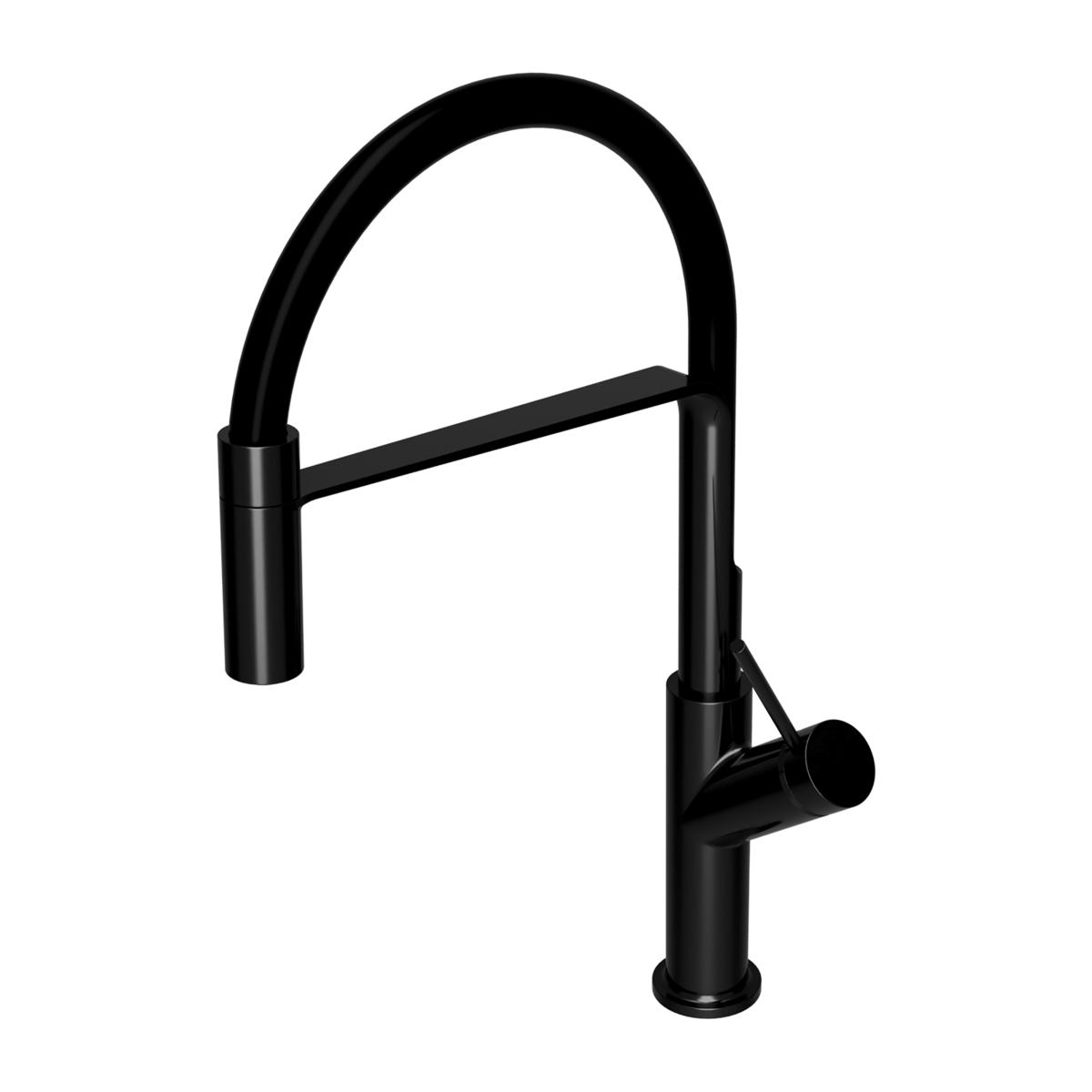 Kitchen Taps, VITA VI6350BLBL - Sink mixer, black, black, OMNIRES