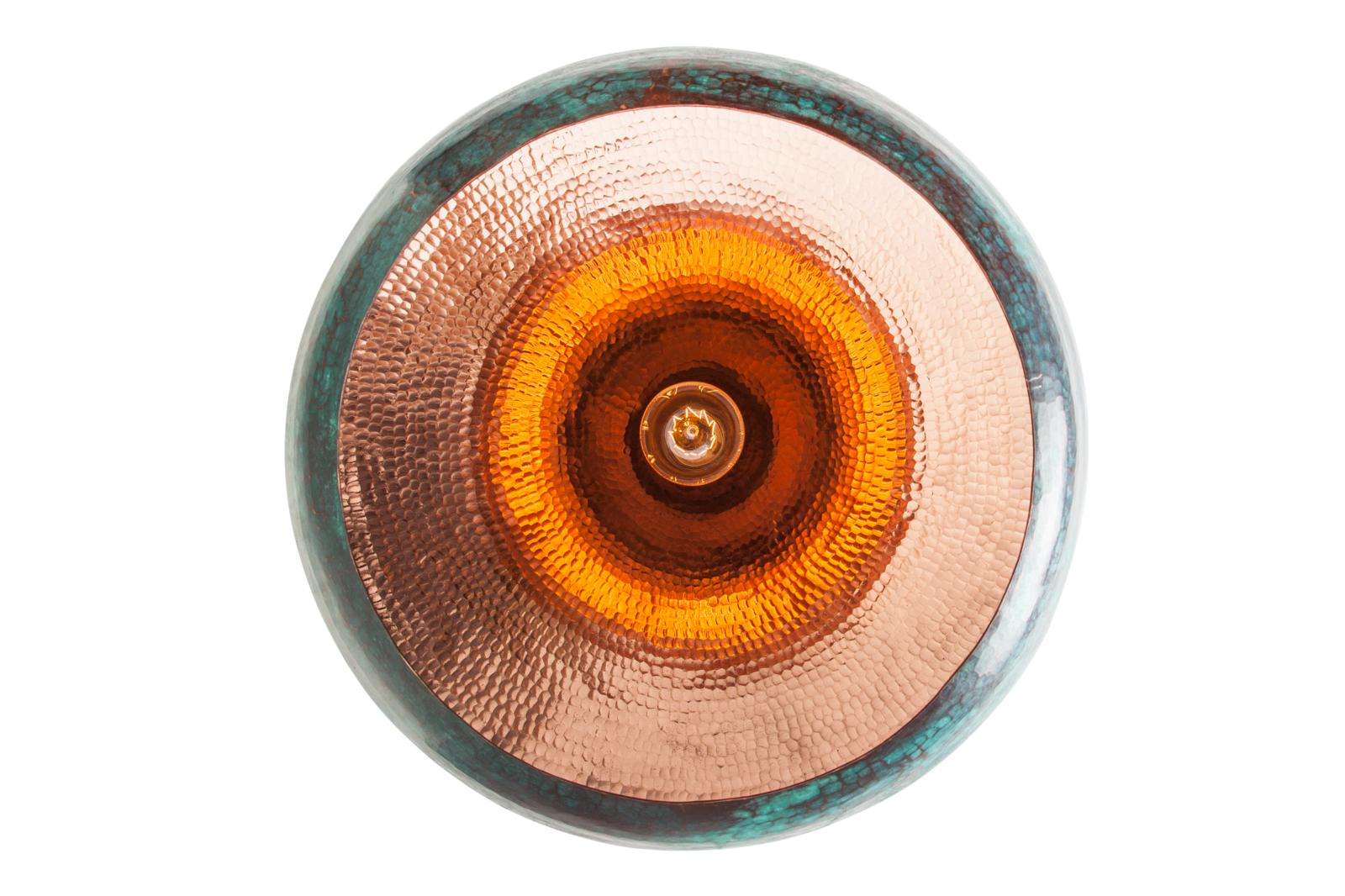 Lampy zwieszane, Ciruela - miedziana lampa patynowana - czysta miedź, Cerames