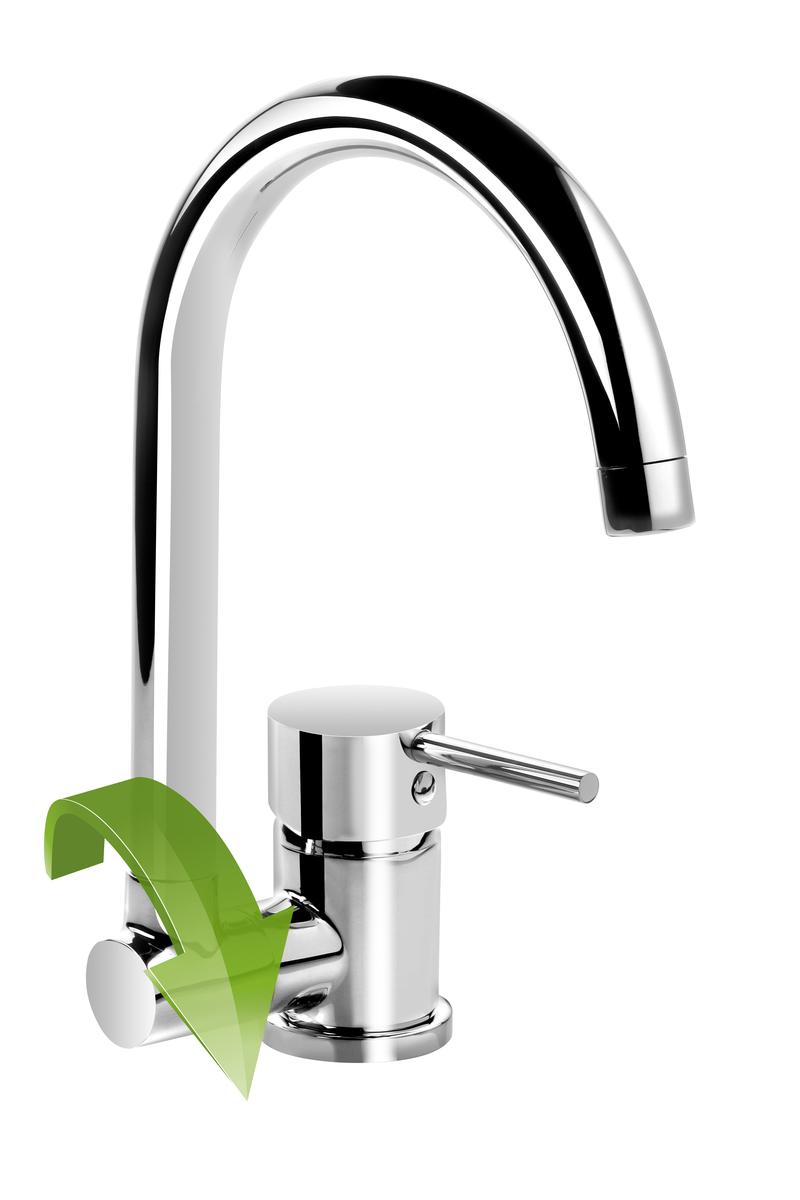 Baterie kuchenne, Bateria zlewozmywakowa stojąca ze składaną wylewką U, Deante