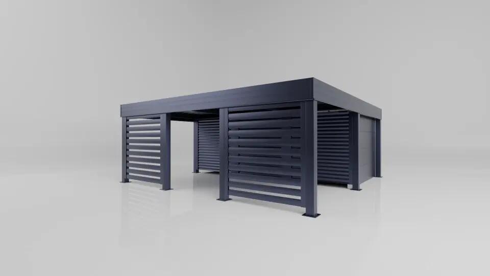 Sheds, Garage carport with integrated garage, FALA panel construction, HurtownikGroup Sp. z o.o.