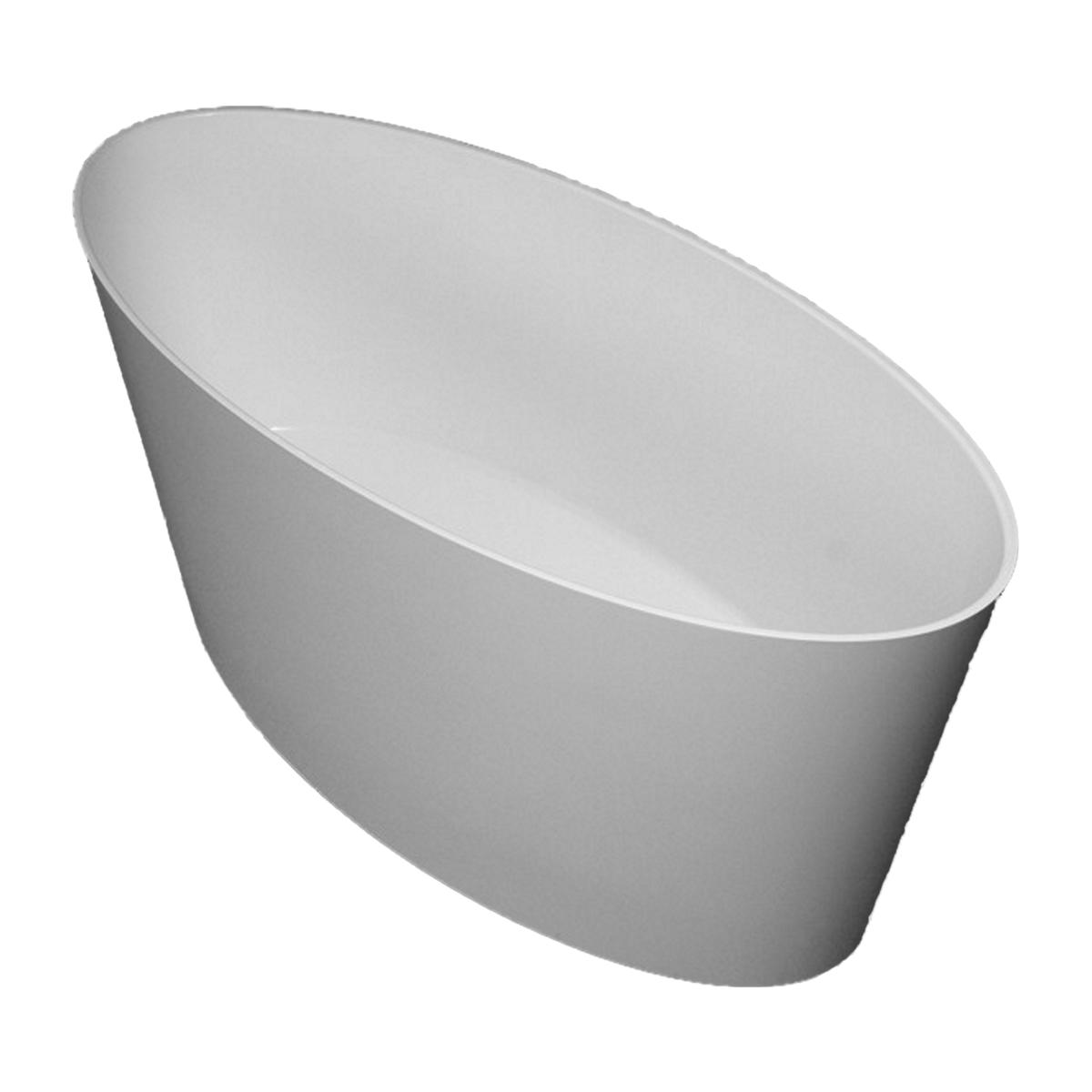 Freestanding Barths, ROMA ROMA159BP - Freestanding bath marble+, 159 x 72 cm, glossy white, OMNIRES
