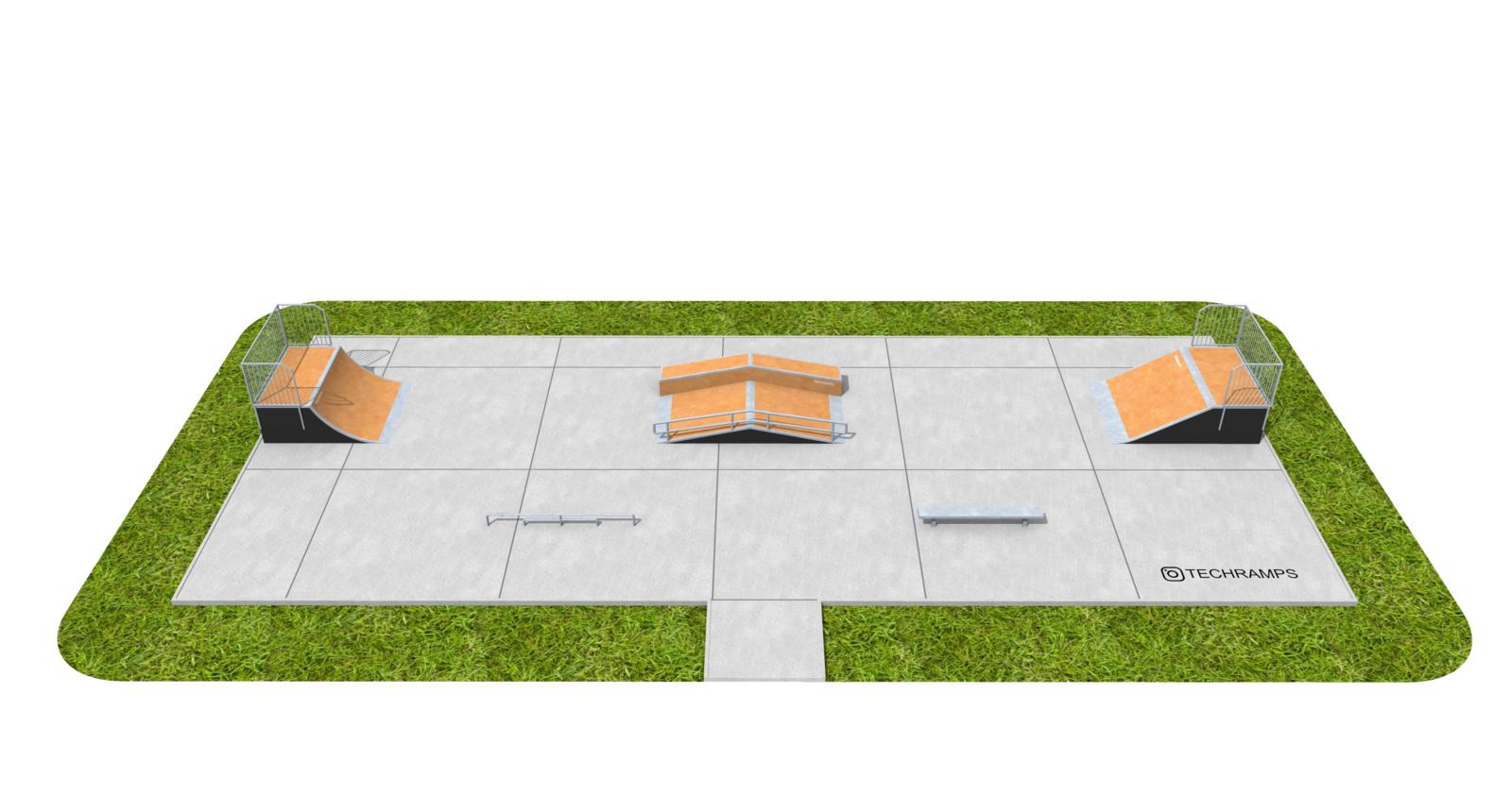 Sample Modular Skatepark PSM08 | Przykładowy Skatepark Modułowy PSM08 ...