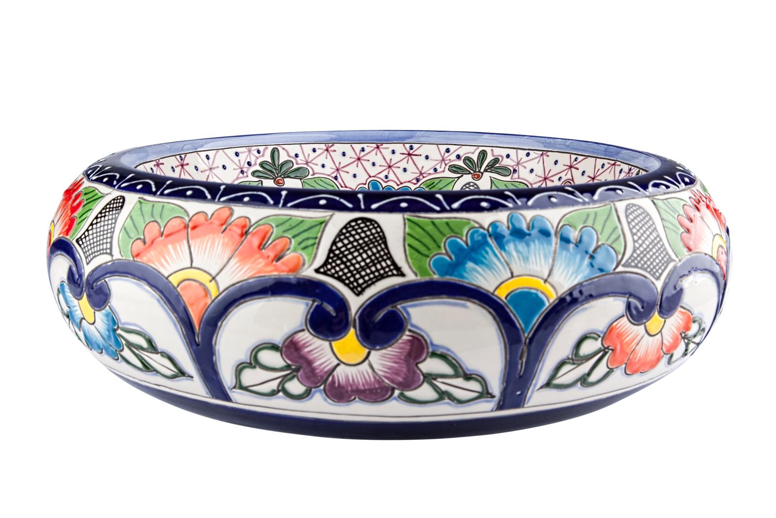 Over countertop washbasins, Victoria - hand-painted countertop basin from Mexico, Cerames