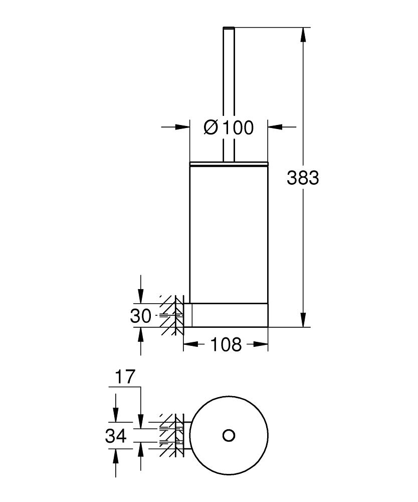 Akcesoria toaletowe, Selection Szczotka toaletowa (komplet) 41215KF0, GROHE