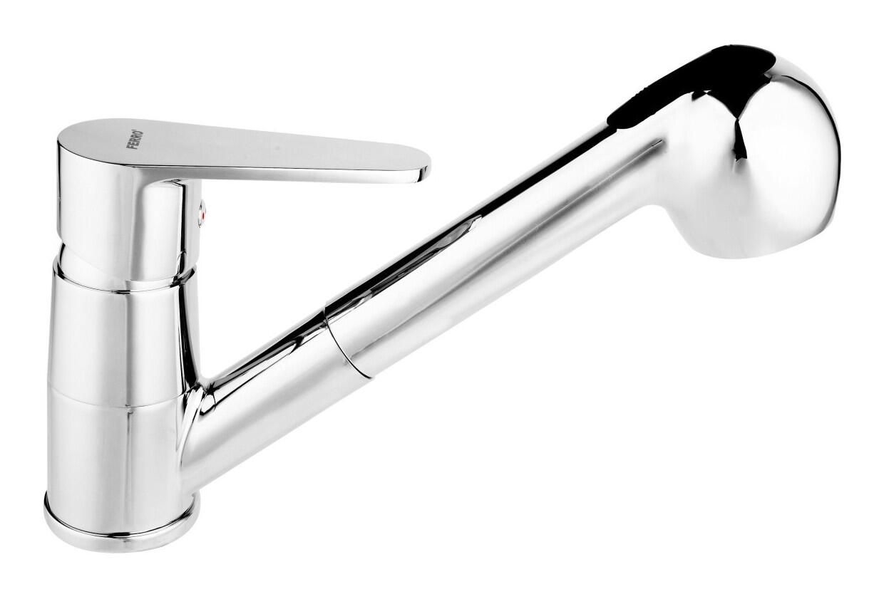 Kitchen Taps, Algeo - standing sink mixer with pull-out spray, FERRO