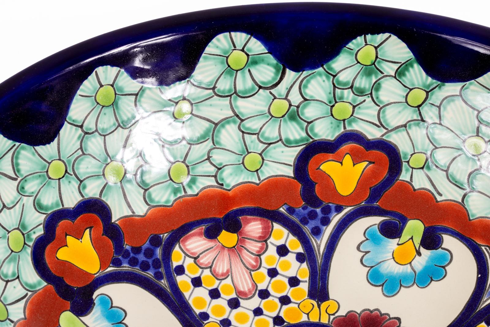 Over countertop washbasins, Juanetta - hand-painted spherical spinning basin from Mexico, Cerames