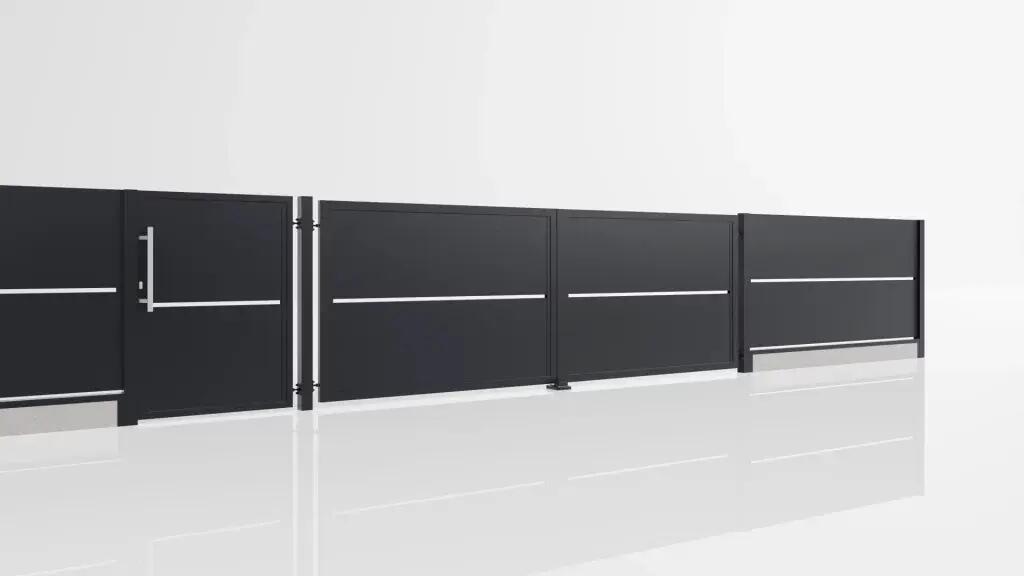 Fences, Modern Module Fence 60 – Sliding Gate, HurtownikGroup Sp. z o.o.