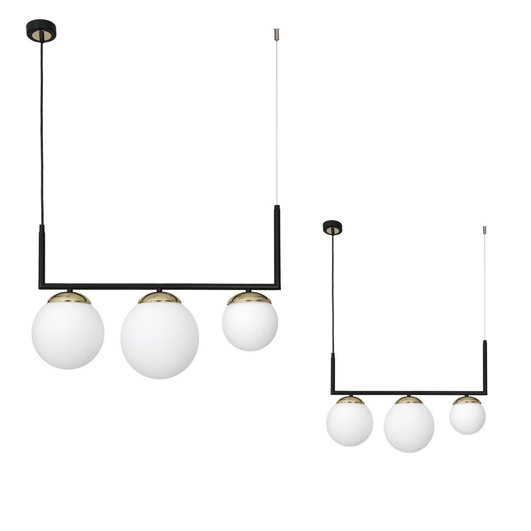Lampa wisząca SPARTA BLACK / GOLD 3xE14 | MLP6498 | MILAGRO - ArchiUp ...