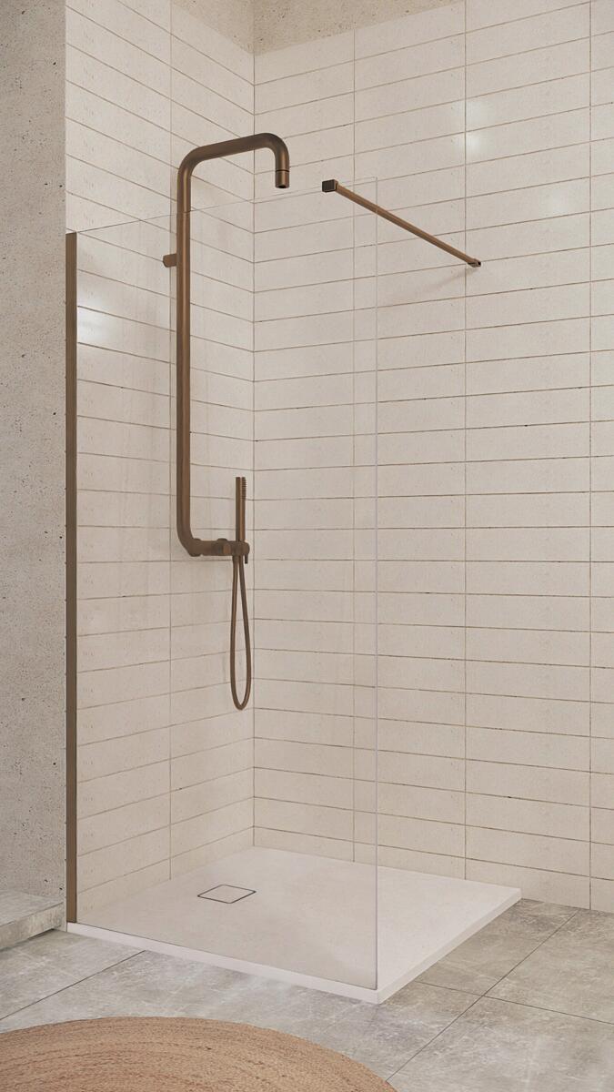 Shower heads, SILIA Shower column, with shower mixer, Deante