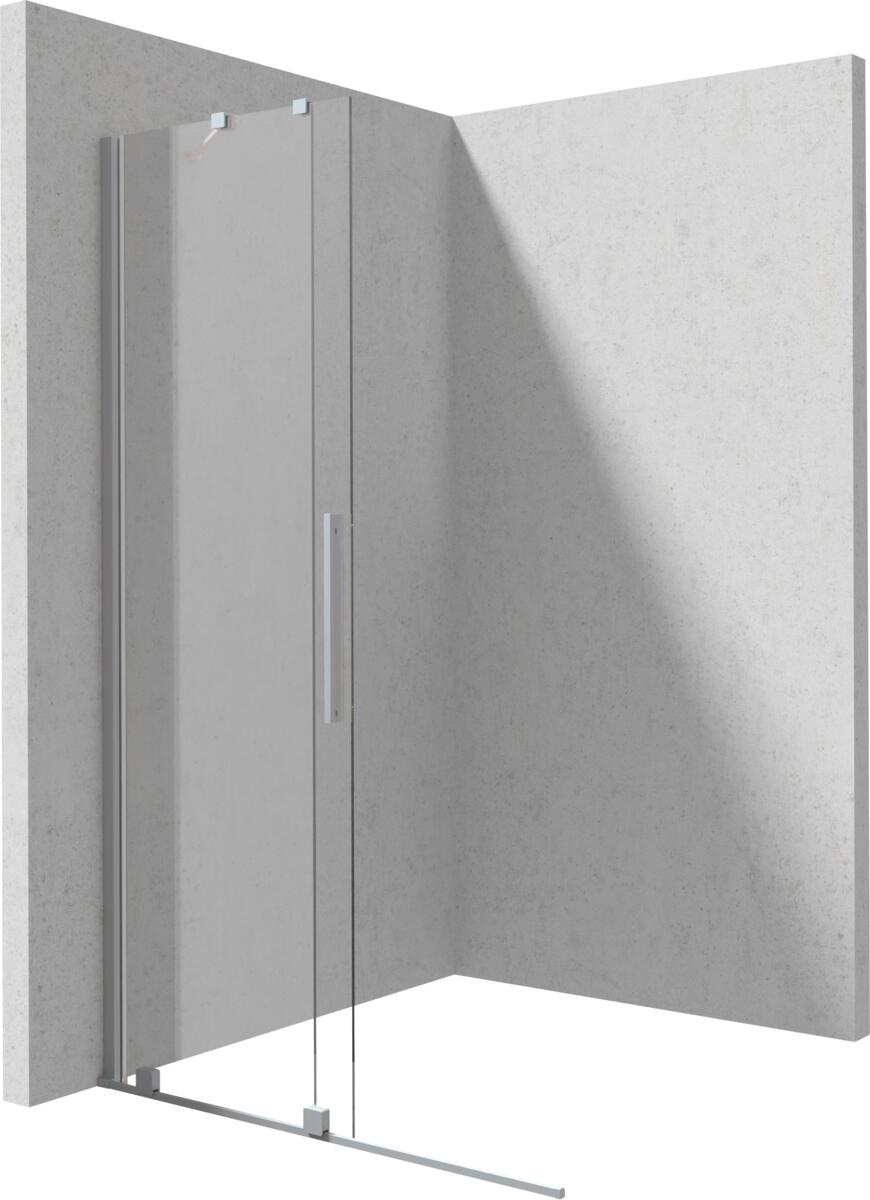 Duchas de obra, PRIZMA - Muro de ducha, entrar, 90 cm - corredizo - acero pulido, Deante