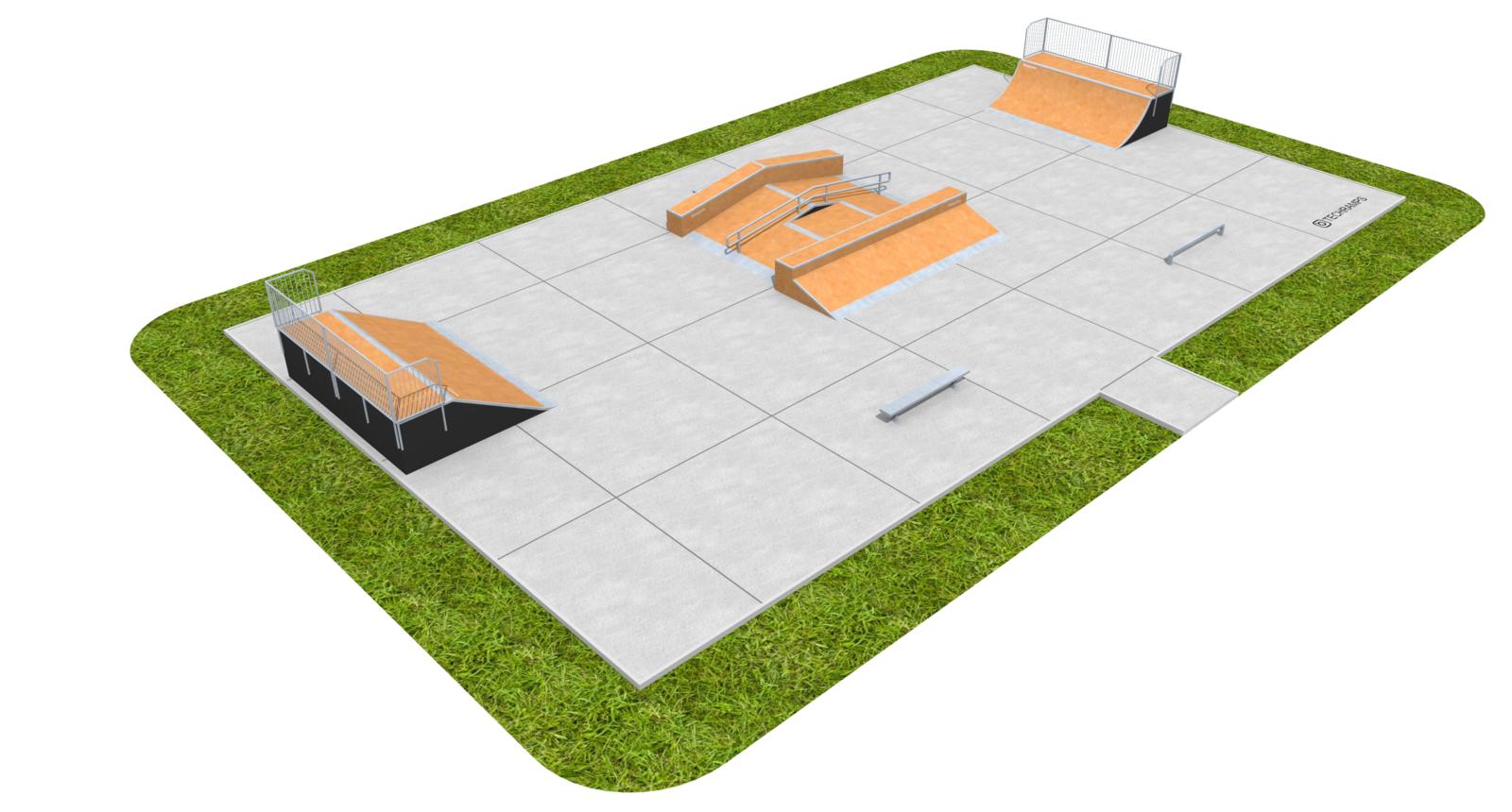 Skatepark, Sample Modular Skatepark PSM05, Grupa Techramps