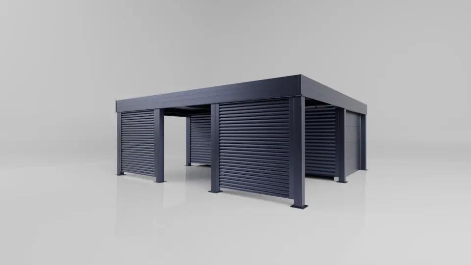 Sheds, Garage carport with integrated garage, FALA panel construction, HurtownikGroup Sp. z o.o.