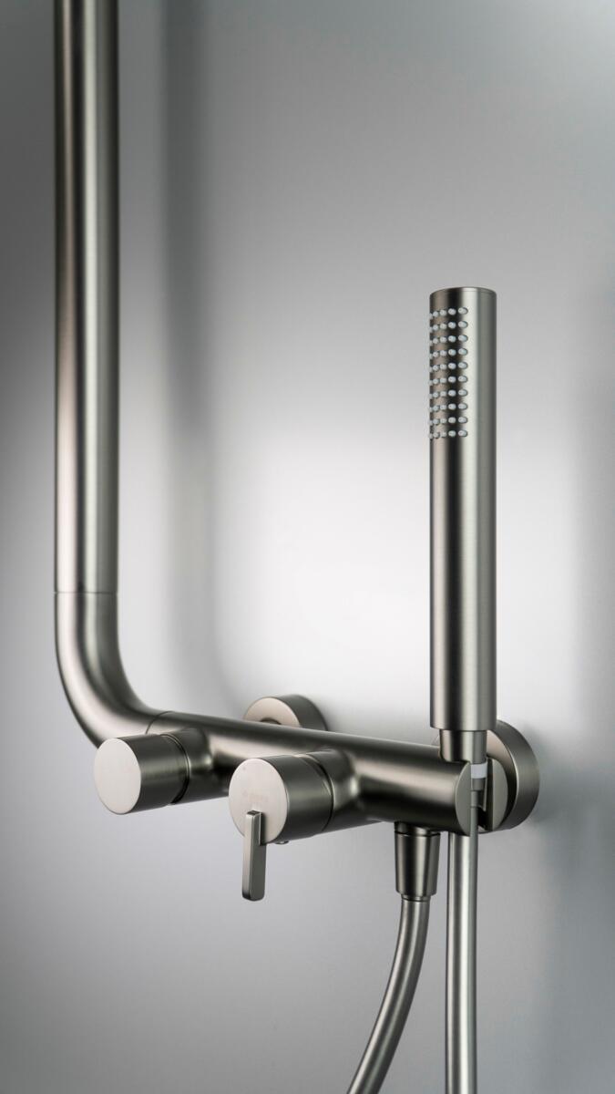 Shower heads, SILIA Shower column, with shower mixer, Deante