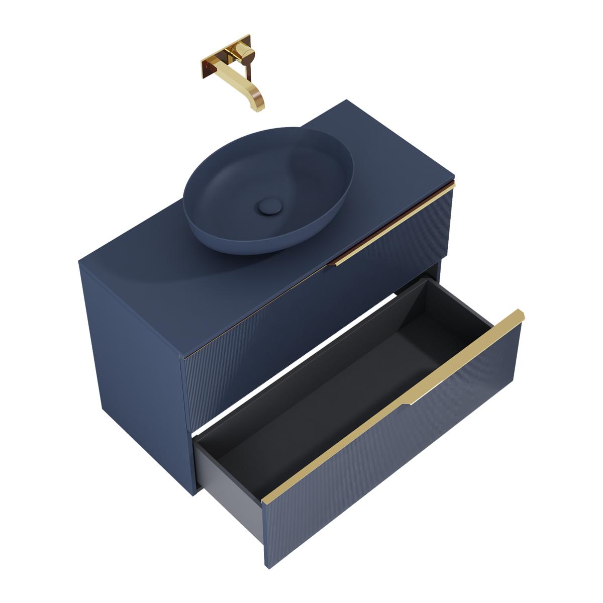 Cabinets, UNIT SOHO 100 2DR NAVY BLUE MATT, ELITA