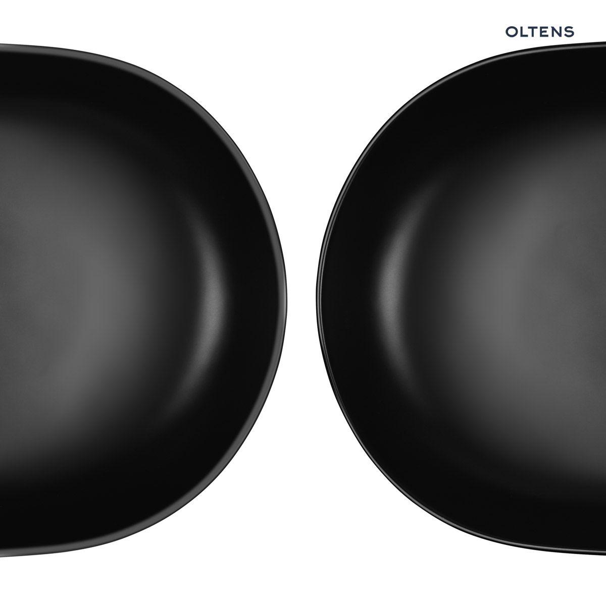 Over countertop washbasins, Oltens Hamnes Thin countertop basin 80x40 cm with tap hole oval matte, OLTENS