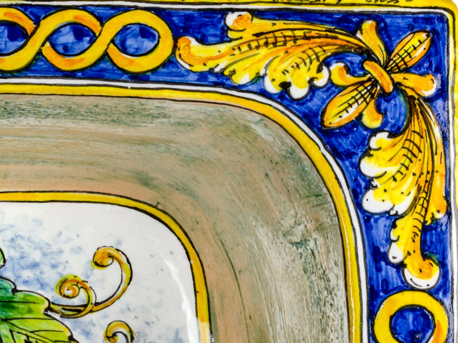 Square Sinks, Campo di Girasoli - Italian hand-painted kitchen sink, Cerames