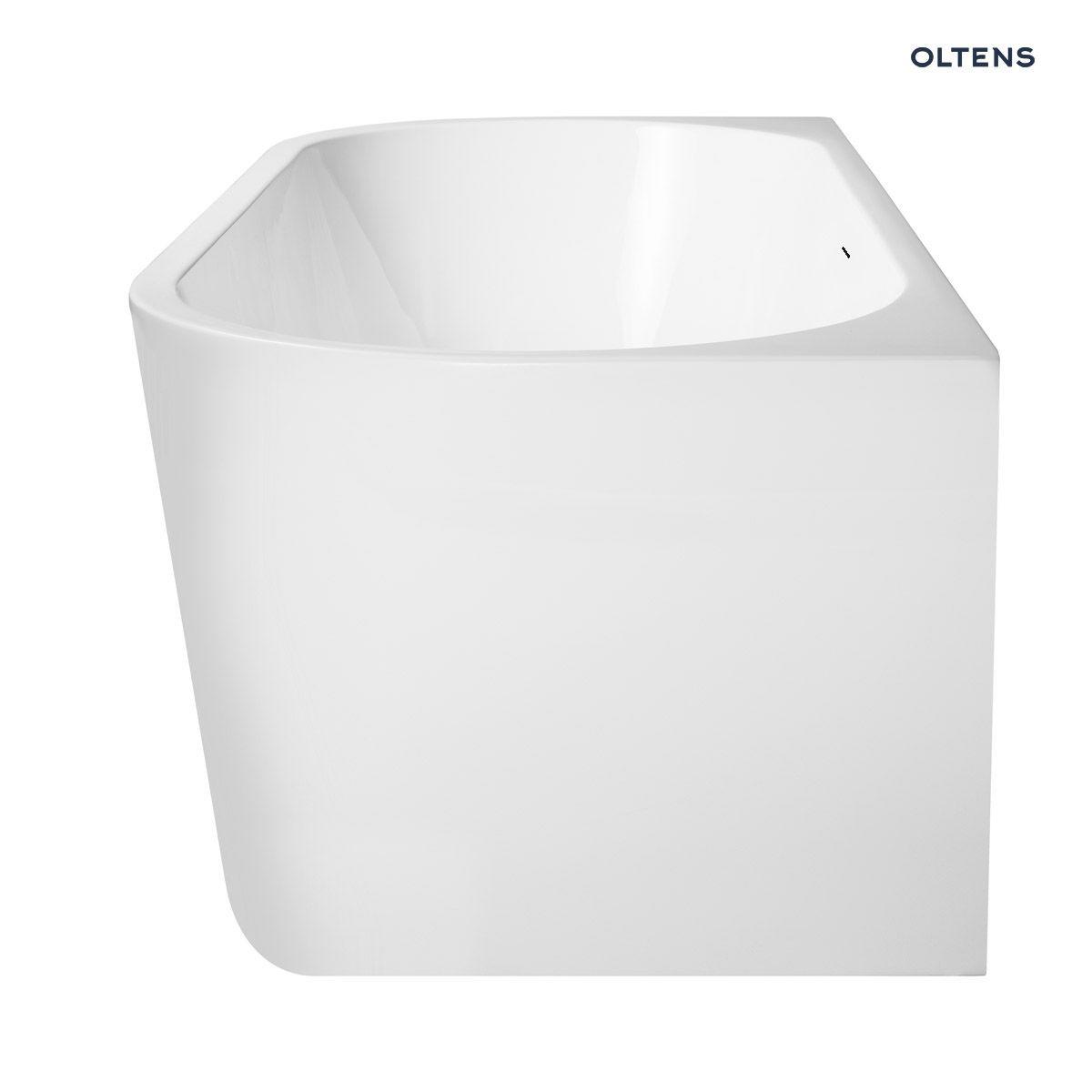Wanny wolnostojące, Oltens Delva wanna wolnostojąca przyścienna 170x80 cm akrylowa owalna, OLTENS
