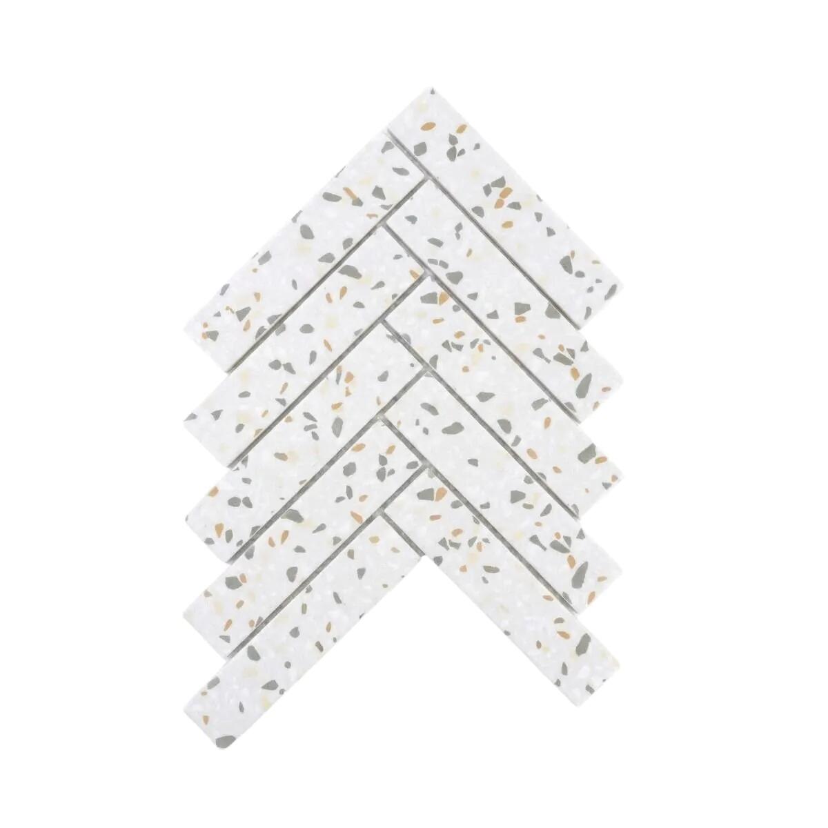 Wall Tile, Herringbone XL Confetti Terrazzo, Raw Decor