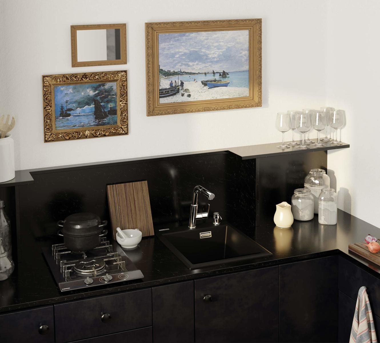 Baterie kuchenne, Bateria kuchenna z wyciąganą wylewką, Deante