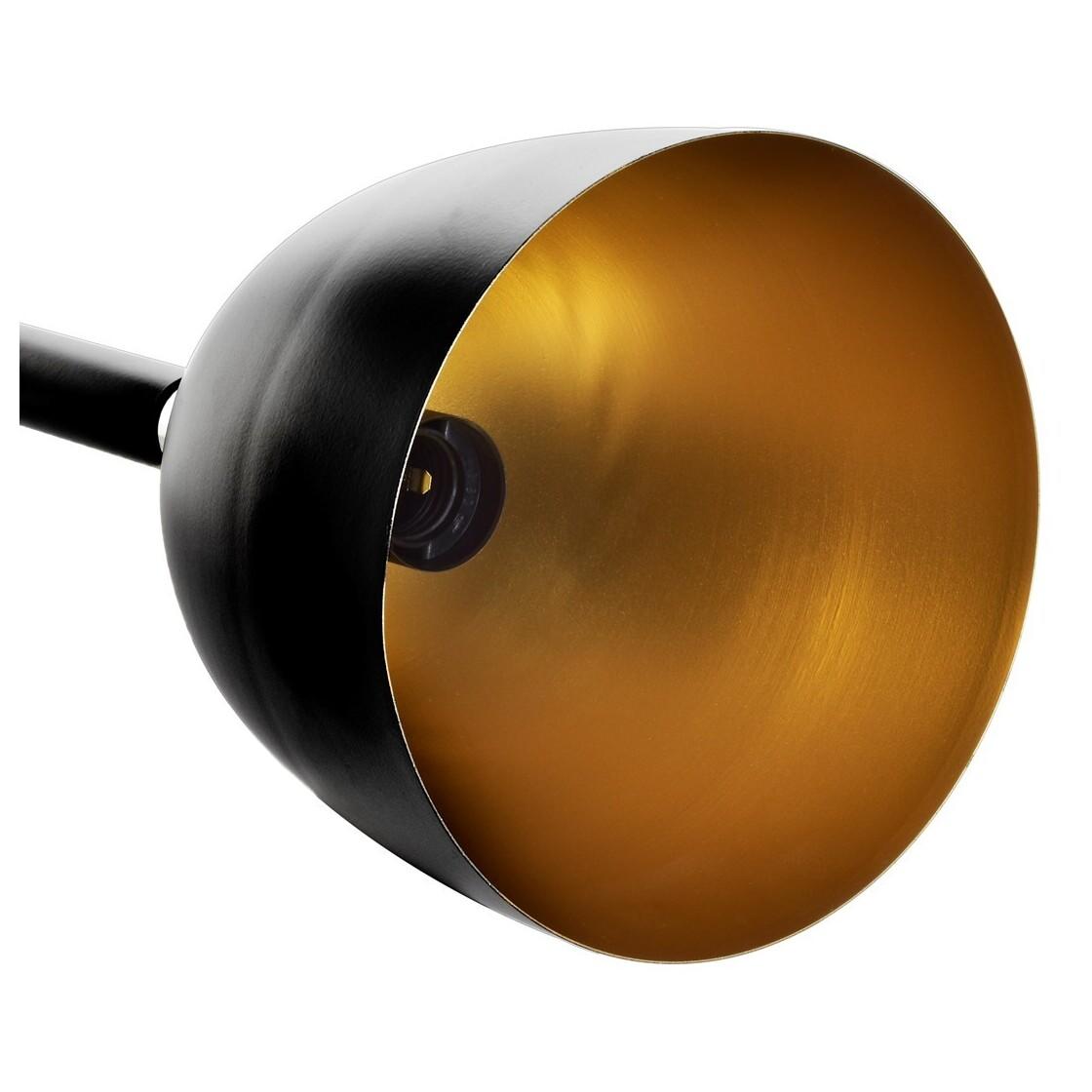 Lampy zwieszane, Lampa wisząca CLARK BLACK/GOLD 3xE27, MILAGRO