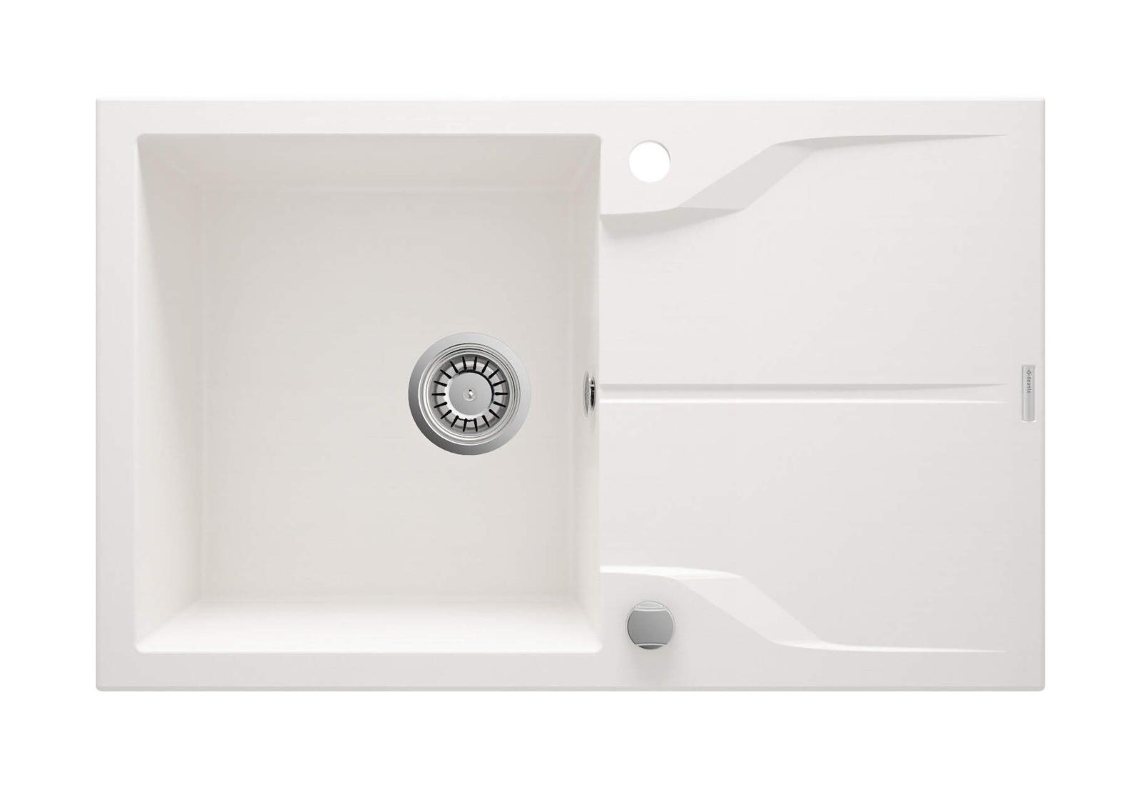 Zlewy kwadratowe, Zlewozmywak granitowy 1-komorowy z ociekaczem, Deante