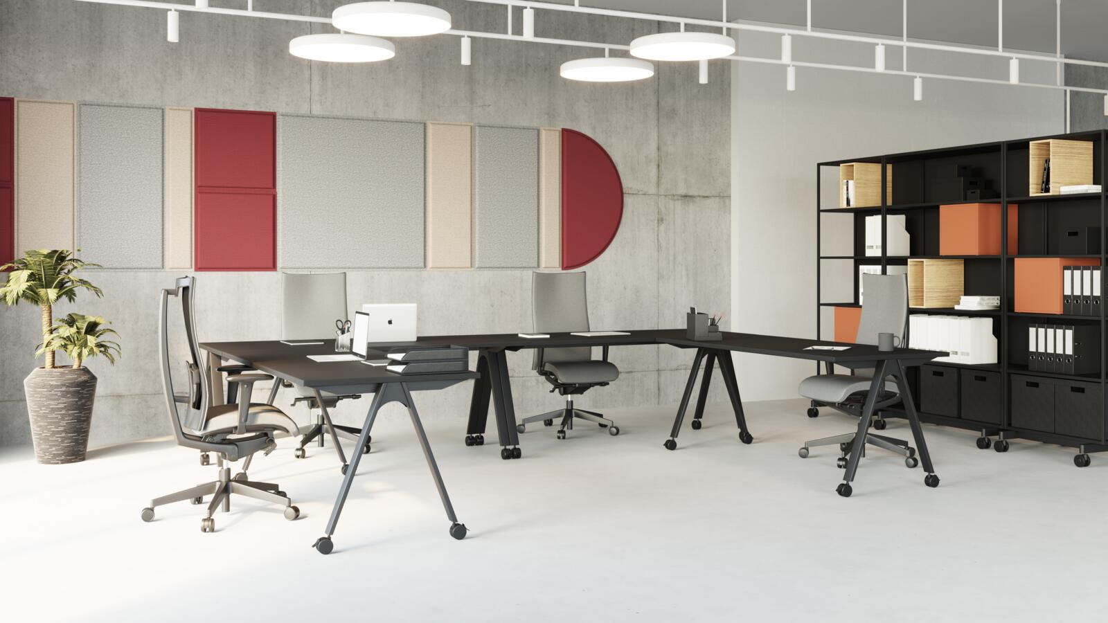 Desks, Mobile desk A Multibase, BALMA