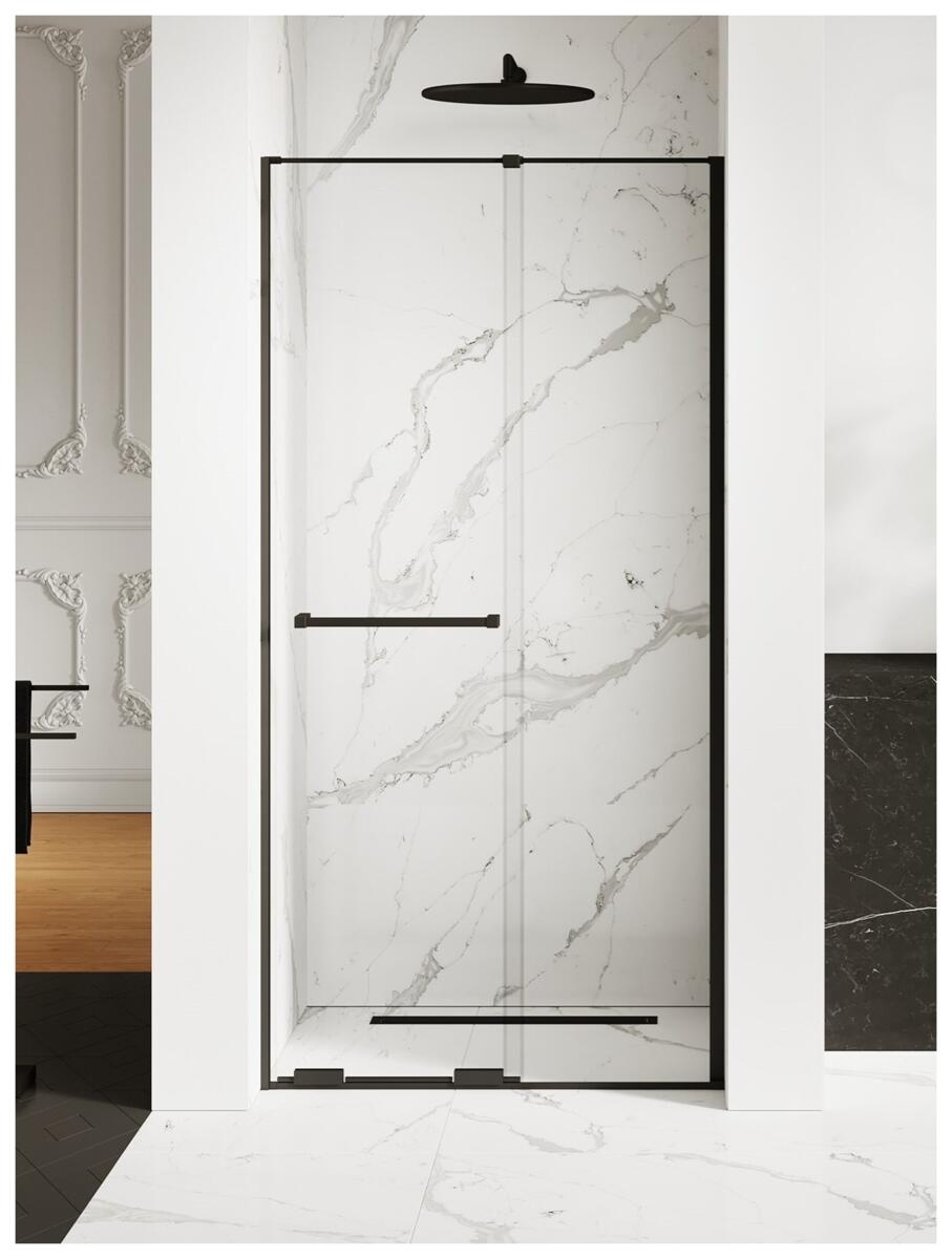 Drzwi prysznicowe, SMART BLACK DRZWI WNĘKOWE, NEW TRENDY