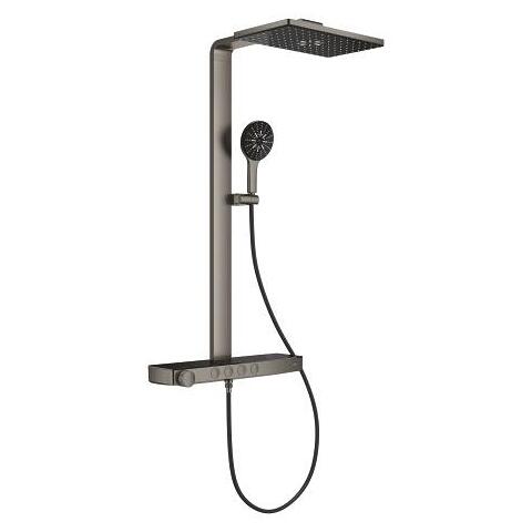 Sistemas de ducha expuestos, GROHE Rainshower Aqua Pure Duo in a striking brushed hard graphite, GROHE