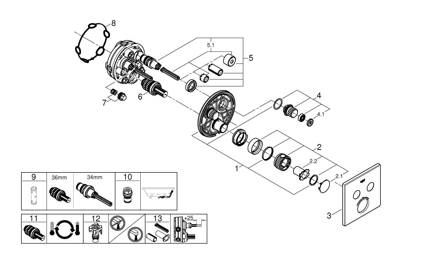 Silverflex Wąż prysznicowy TwistStop 1250 28362A00 | 28362A00 | GROHE ...