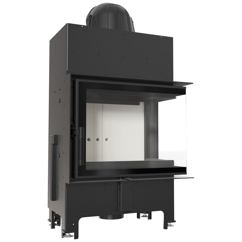 Air fireplaces, Steel fireplace FLOKI right 8 kW Ø 160, Kratki.pl Marek Bal