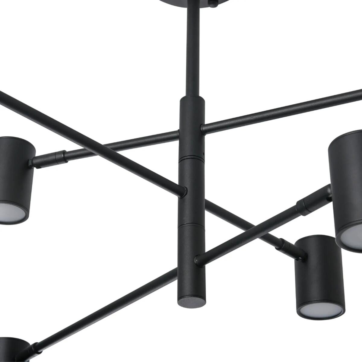 Lampy natynkowe, Lampa Sufitowa Noe 6xGU10 Czarna PLC0102-BK, YASKR SPÓŁKA Z OGRANICZONĄ ODPOWIEDZIALNOŚCIĄ