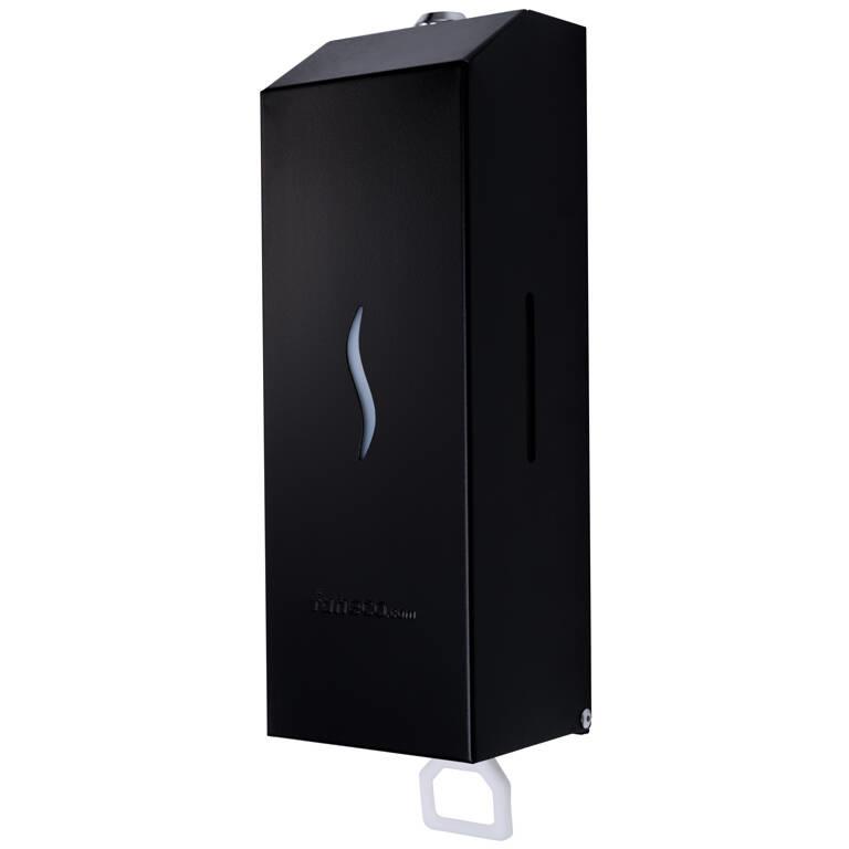 Bathroom accessories, Liquid soap and disinfectant dispenser 1 l HIT black, Faneco sp. z o.o. sp.k.