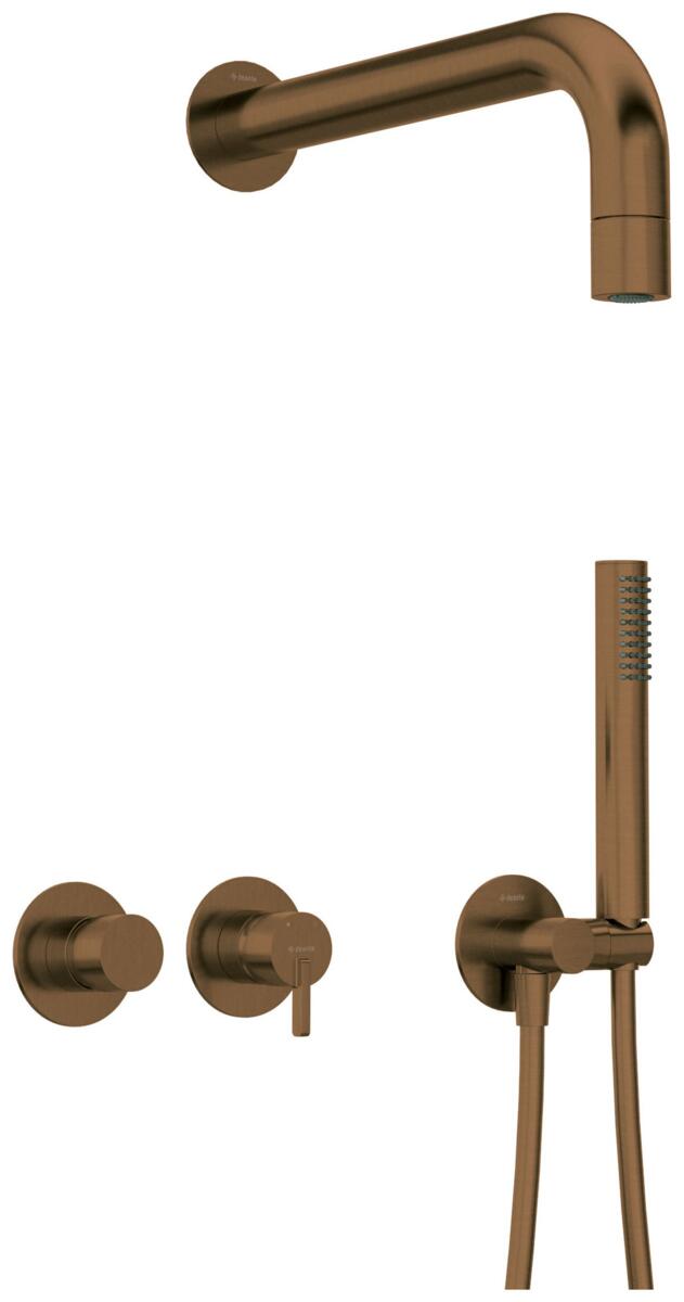 Concealed shower systems, SILIA Concealed shower set, with a fixed shower head - with horizontal, Deante